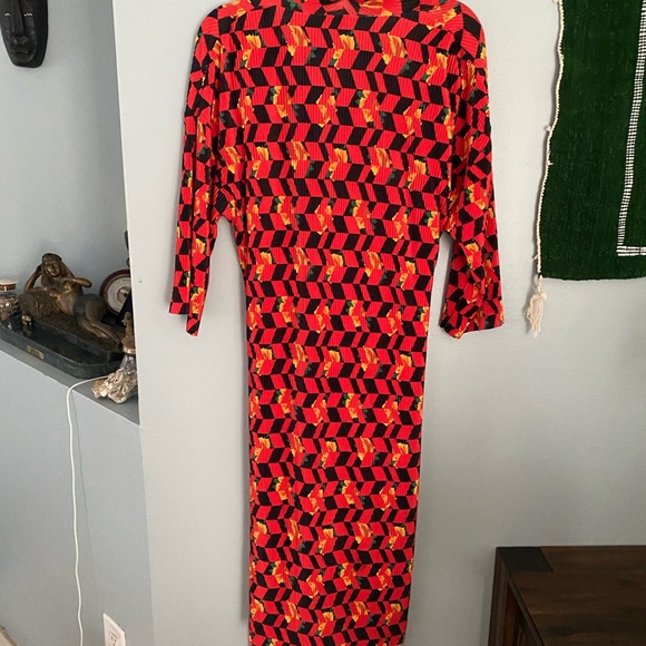 ZARA Geometric Floral Wrap Dress - Picture 13 of 15